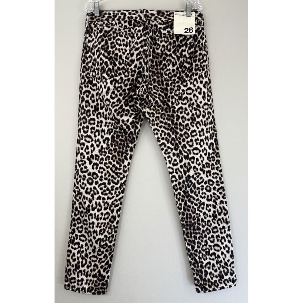Rag & Bone Boyfriend‎ Jean Women’s 28 (32x30) Snow Leopard Print NWT - Picture 4 of 12